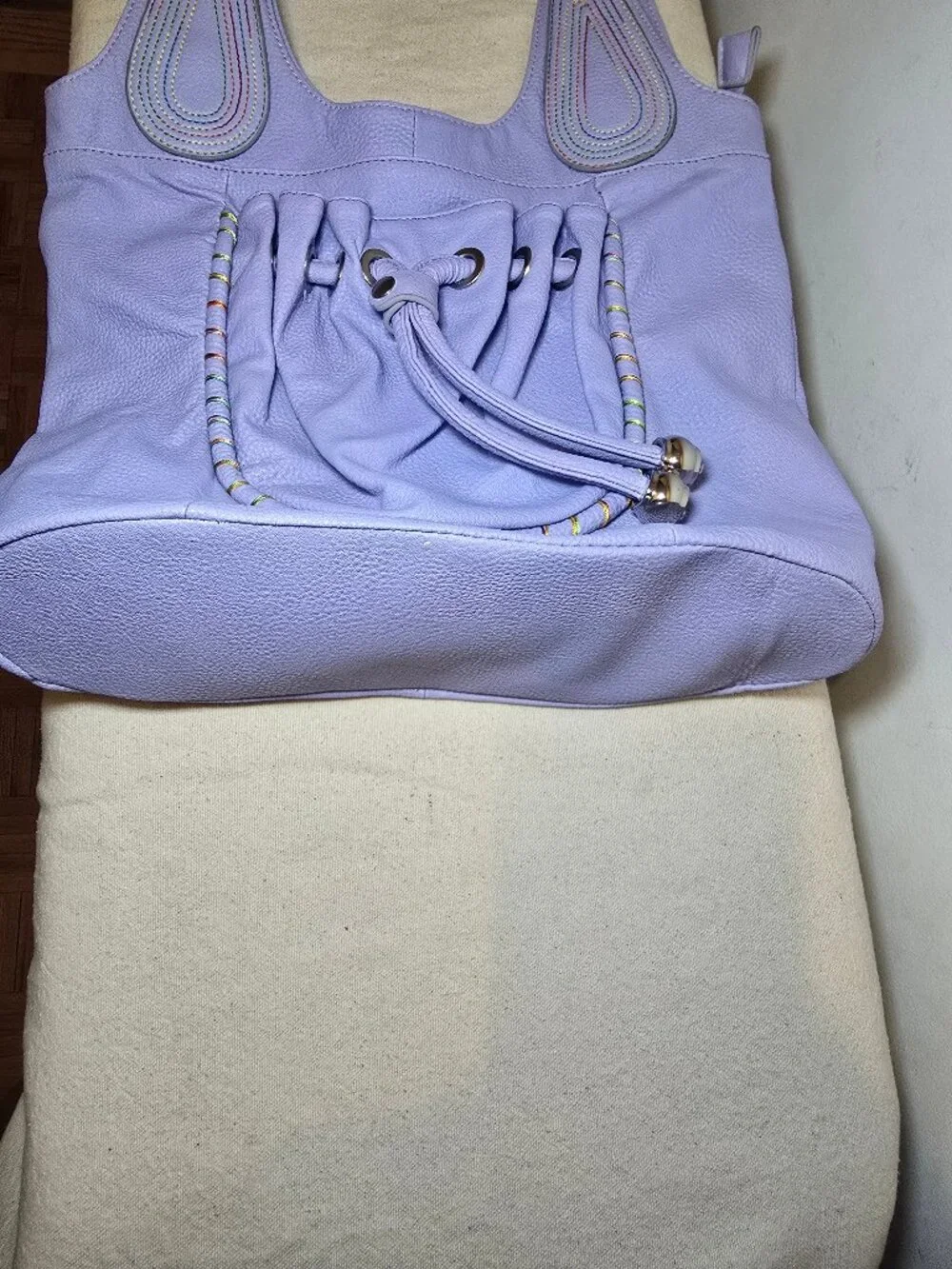 Lavender Multi-pocket Hobo Shoulder Bag